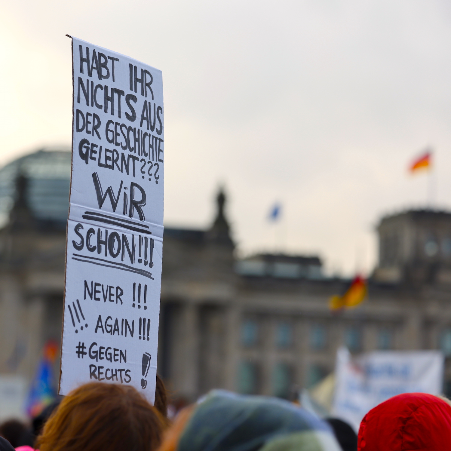 Demonstratio für Demokratie und Menschlichkeit in Berlin Februar 2024