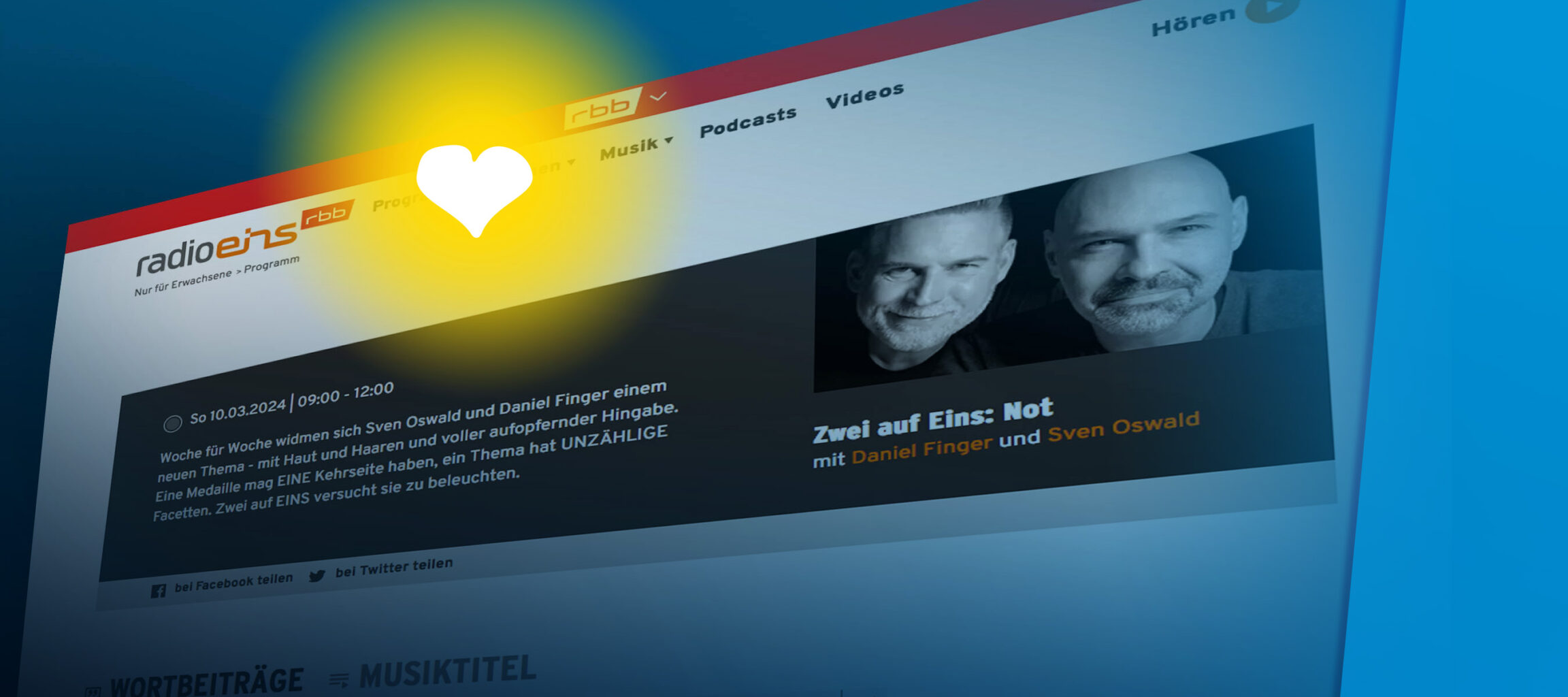 RADIO EINS Interview mit WE AID bei Zwei auf eins